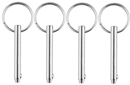 4 Pcs Goupilles à dégagement rapide Broches à dégagement marin rapide en acier inoxydable avec extrémité à boule à ressort accessoires de verrouillage, goupille de verrouillage à bille(8 x 72 mm)