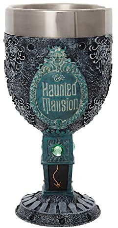 Enesco Verre à Calice, résine et Acier Inoxydable, Multicolore, 18 cm