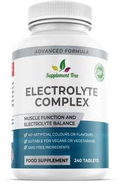 Electrolytes Complex | 240 Vegan Tablets | Electrolyte Pills with Potassium, Calcium, Magnesium & More | Keto Diet, Hydration Recovery & Salt Replacement | High Strength Electrolyte Supplement