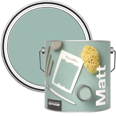 Rust-Oleum Colours Matt Emulsion Wall and Ceiling Paint - Coastal Blue 2.5L