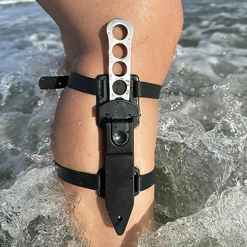 Dive Knife – Scuba Diving Knife with Sheath and Leg Strap – Thigh Knife – Stainless Steel Fixed Blade Knife – Hunting Knives – Survival and Camping Gear