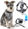 GOMETY Katzengeschirr und Katzenleine Set, Katzen Geschirr Verstellbar Automatisch Einziehbare Katzen Leine mit Toilettenmüllsack für Kleine Hunde Weniger als 5 kg, Ausbruchsicher Set (M, Grau)