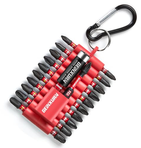 Geinxurn Lot de 22 Embouts de Vissage 25/50mm PH PZ, S2 Acier Allié Magnétique Embout de Tournevis Phillipes Pozidriv Jeu d'embouts pour Visseuse à Chocs avec Porte-embout et Bande de Stockage