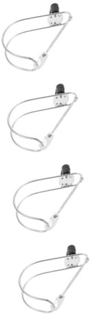 Toddmomy 4 Piezas Soporte de de Vida Llave Vara Estante cinturón de inmersión Accesorios para Perchas Soporte de Anillo de Vida Soporte de aro Salvavidas para yate Nylon Silver