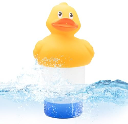 Tableta de cloro flotante, tableta de piscina flotador,Dispensador flotante ajustable | Soporte de tableta de pato para bañera pequeña y grande