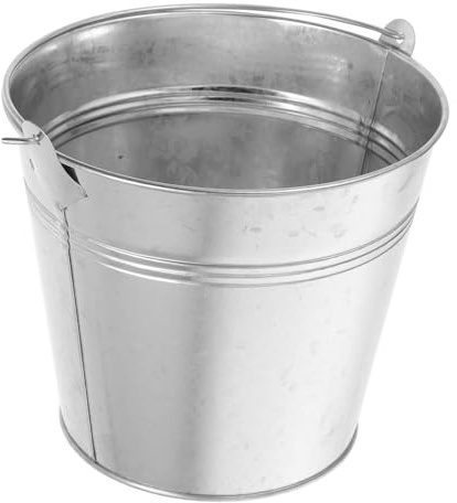 JECOMPRIS Small Galvanized Iron Buckets for Ice Party Favors Vintage Metal Flower Planters Pails for Weddings Birthdays Showers and Home Bar Decor