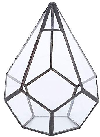 Aramox Planteur en Verre Géométrique Unique, Conteneur de Plantes Succulentes élégantes avec Conception Résistante, Bougeoir Multifonctionnel et Décoration de Mariage, Matériau Premium, Idéal pour