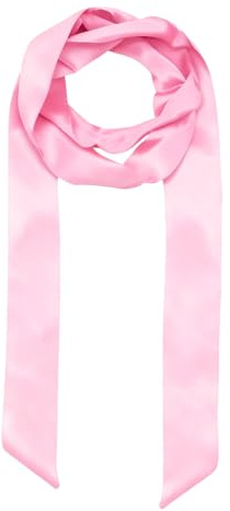 YELARXI Solid Long Neckerchief, Stylish Ribbon Skinny Pure Neck Scarf Silk Necktie Ribbon Women Headband Tie