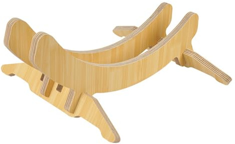 PACKOVE Supporto per Esposizione Bici in Legno Massello Regolabile, Portabiciclette da Pavimento, Cavalletto Posteriore Antiscivolo per Mountain Bike e Bici da Strada Stile Stile Casuale