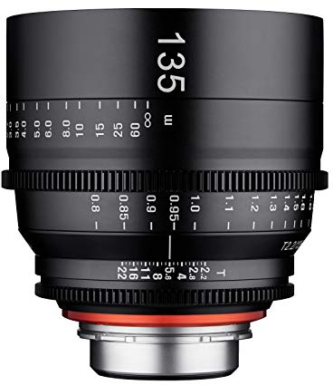 XEEN Cinema 135mm T2,2 Canon EF Vollformat Objektiv MF Cine Video Lens für hohe Auflösungen mit Follow Focus Zahnkränze