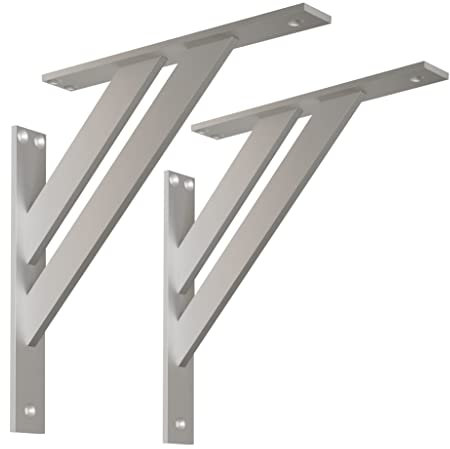 Alusfera Regalhalterung - Dekorative Regalwinkel - Regalhalter 240 mm - Wandregal Halterung - Langlebige Wandhalterung 2 Stück - Regalträger Aluminium- Wandhalterung Regal