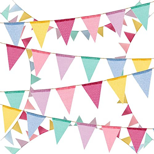 6 Stringhe 72pz Bandiere Striscioni Decorazione Natale Bandiere Multicolor Bandiera di Pennant Bandierine Feste Vintage Decorazioni per Compleanno Matrimonio Cerimonia Partito All'aperto Giardino