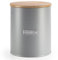EHC Round Cookie/Biscuit Jar Air-tight Canister, Grey, 2.8L, Dia.16 x H18 cm