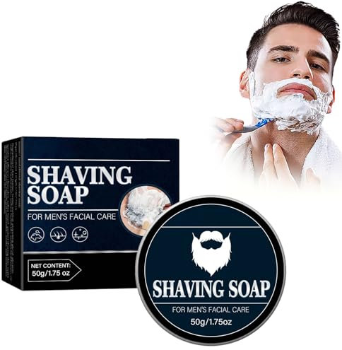 Rasierseife, Shaving Soap, Handgefertigte Seife für ergiebigen Rasierschaum, Hautschonende Rasierseife für Herren, Rasierseife am Stück für alle Hauttypen für Damen und Herren