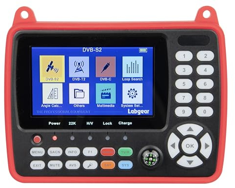 Signal Meter Satellite Finder Labgear S501 DVB-S2/T2 dCSS LNB Satellite/Sky Q and Terrestrial Combo Signal Meter Wideband Compatible