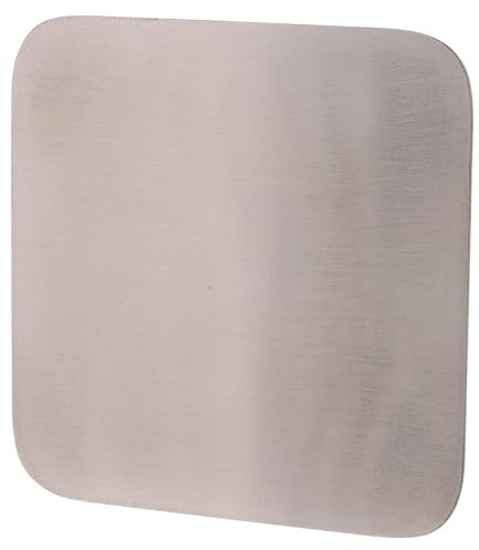 Piatto quadrato acciaio opaco portacandele 14x14 cm