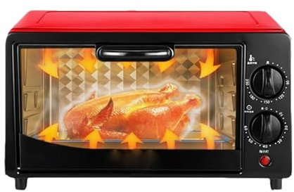 OZMDXKJ Four à Pizza D'IntéRieur, Machine à Pizza éLectrique De Comptoir, 600 W, avec Minuterie De 60 Minutes Et FenêTre De Visualisation pour La Maison, pour PréParer des Pizzas, des Quesadillas