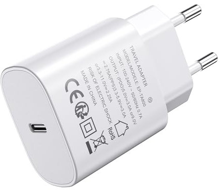 25W USBC PD 3.0 Ladegerät (EP-TA800), Ersatz-Original Schnellladegerät Für Samsung Galaxy S25 S24 S23 S22 S21 S20, A56 A55 A54 A53 A52 A51 A36 A35 A34 A20 A16 A15 A14 A13, USBC Stecker Power Adapter