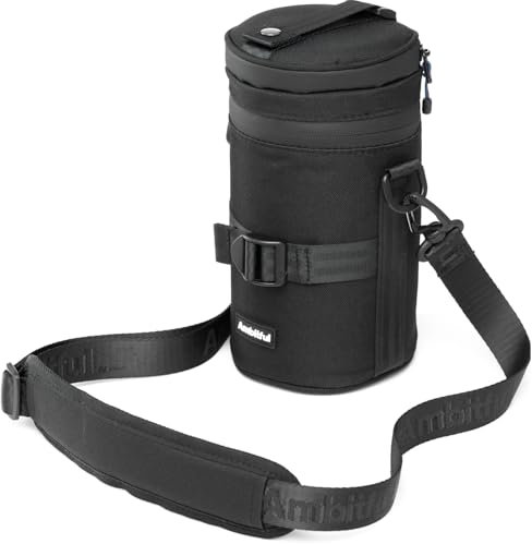 AMBITFUL Kleine Objektivtasche 100×165mm - Wasserdicht Staubdicht Stoßfest, Dicke Polsterung für DSLR/Spiegellose Objektive (Sony Nikon Canon Fujifilm Tamron)