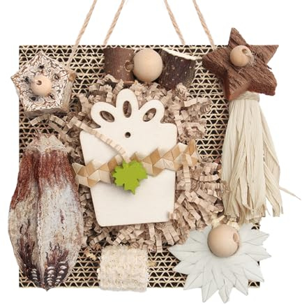 Kyouki Bird Toys, Parakeet Toys, Parrot Toy, Conure Hanging Chewable Cardboard Foraging Suitable for Budgies, Cockatiels, Lovebirds, Sun Conures - and Other Small/Medium Parrots (Medium)