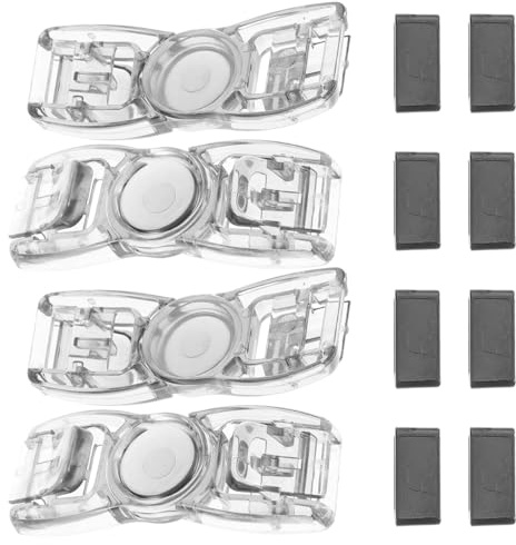 Besportble 4Pcs Swimming Goggles Buckle Plastic Goggle Buckle Button Fastener Swim Buttons Strap Replacement Clips for Head Strap Adjusting Pool Training and Water Sports