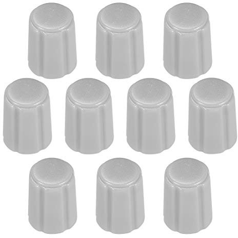 sourcing map 10Stk. D Typ Potentiometer Regler Knöpfe für Gitarre Lautstärke Ton 6mm Grau