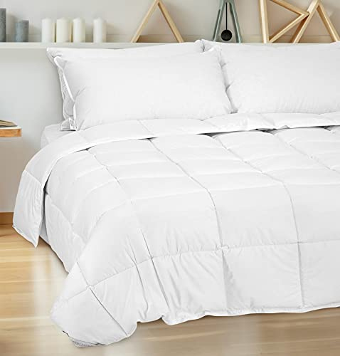 Zenoni & Colombi | Edredón Plumón Nórdico, 100% plumón de Ganso Blanco Siberiano Virgen| Colcha para Inverno, Relleno de plumón 200 grmq | Made in Italy (IT 250 x 220 cm)