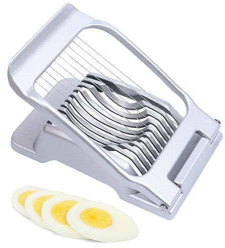 Tagliauova, Affettatrice Professionale, Filo da Taglio In Acciaio Inox 304, Strumento per Tagliare le Uova, per Fette Rotonde e Ovali, Affettatrice di Patate, Arpa d'uovo, Affettatrice di Fragole