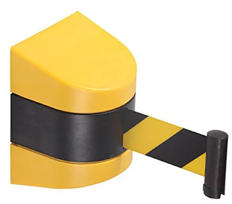 Barriera a Cintura Retrattile, Barriera a Cintura Retrattile Fissa per Montaggio a Parete da 30 Piedi, Cintura Isolante in plastica ABS, Nastro di Controllo della Folla per metropolitana, aeroport