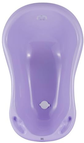 Hylat Baby Baignoire de bébé avec bouchon - Certificat TÜV Rheinland - stable et confortable, idéale pour un bain sûr pendant les premiers 12 mois - Collection Lite