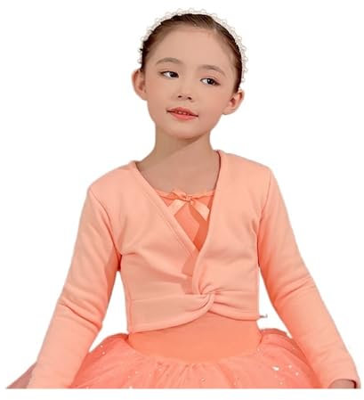 Scaldacuore Danza Interno in velluto for ragazze, top avvolgente for balletto, maglione da ballo a maniche lunghe for bambini, riscaldamento, cappotto in pile invernale spesso, cardigan in cotone, cop