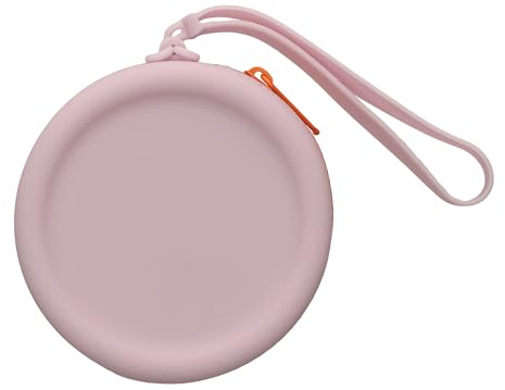 kwmobile Estuche Universal para Cascos - Funda de Silicona para Auriculares con Cremallera y Colgante 13 cm - Bolsillo 7 x 7 CM - Lavanda