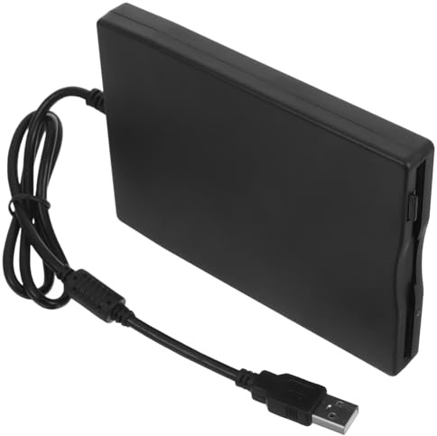 LALAFINA External USB Floppy Disk Drive for Laptop and Pc Portable Floppy Disk Reader Compatible with Windows 98Se to Xp Plug and Play Compact 5.51X4.01X0.59In