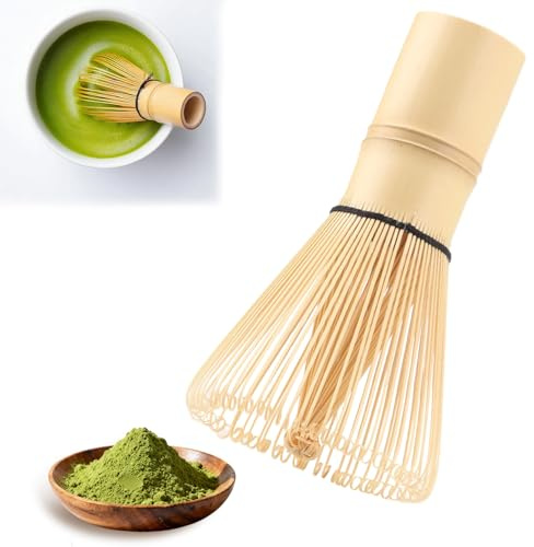 Batidor de matcha Escoba Batidor de bambú japonés utilizado como accesorio espuma cremosa matcha agitación por matcha 100 dientes Introducción a las ceremonias de té japonesas tradicionales