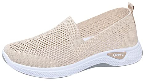 Generisch Chaussures de sport légères pour femme, chaussures pieds nus, chaussures d'été, chaussures de loisirs à enfiler, chaussures de course sur route, chaussures de jogging plates, unies