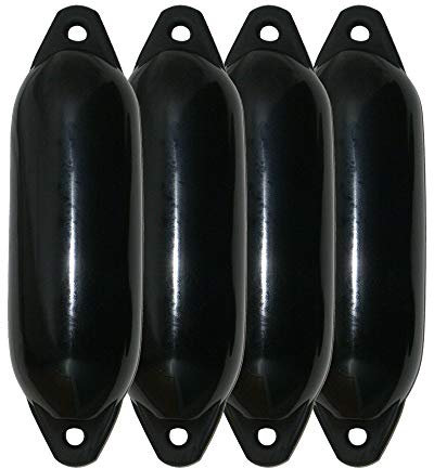 Majoni 4er-Set Bootsfender Star 25 - Farbe schwarz, Länge 58cm