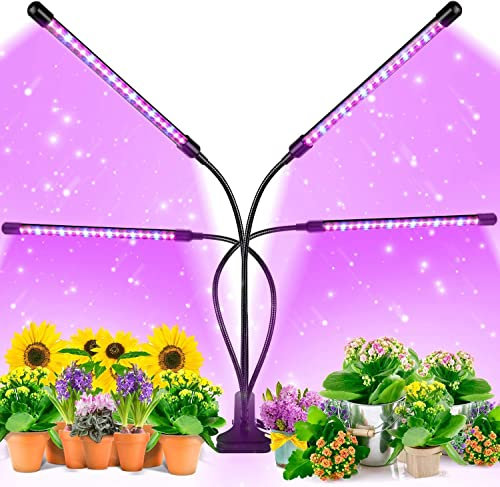 ZHENNBY Lámpara de Plantas, Lámpara de Cultivo LED 40W Full Spectrum Lámparas de Crecimiento Interior con Temporizador para Invernaderos para Invernaderos Maceta Verduras