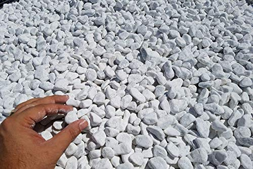Generico 10 SACCHI DI CIOTTOLI MARMO BIANCO CARRARA DA 25KG 25/40 MM SASSI PIETRE DECORAZIONE PER VASI E GIARDINI