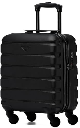 Flight Knight Leichtes, Starres Abs-handgepack Mit 4 Radern, Zugelassen Fur Uber 100 Fluggesellschaften, Darunter Air France, Ryanair Und Easyjet, 45x36x20cm