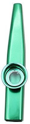 Zpoicaegn Kazoo Aluminum Alloy Metal with 5 Pcs Gifts Flute Diaphragm for Children Music-Lovers-Green