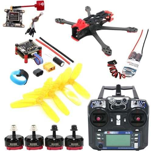 MANGRY 5Inch 250mm 5 Frame Kit 2206 2300KV Motor 45A 4in1 ESC & F4 V3S Plus For Apex DC HD FPV Freestyle RC Racing Drone (Color : With Transmiter)