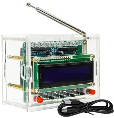 FM-radio-kits, lödprojekt, gör-det-själv, elektronikkits, digital radio lödning, Ubset med LCD-display FM 87–108 MHz trådlös mottagare för inlärning och inlärning