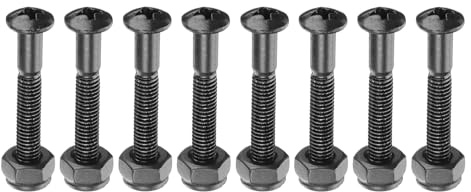 PATIKIL Skateboard Mounting Hardware 1-3/8 / 35mm, 8pcs Carbon Steel Skateboard Screws Bolts&Nuts Flat Head for Cruiser, Black