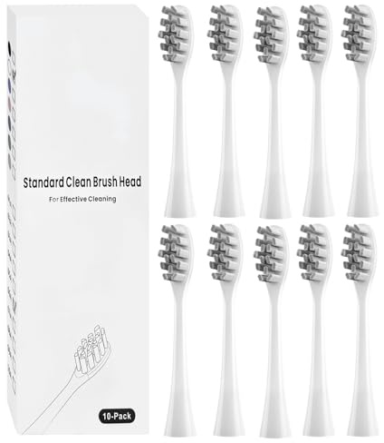 Copimy Têtes de Brosse à Dents Electrique Compatible avec, 10 têtes de brosse compatibles avec brosse à dents électriques tete de rechange brossettes (blanc)