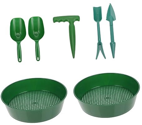 ibasenice Tamis à Terre Outil De Jardinage Tamis à Mailles pour Sol Pelle à Sable Fournitures De Jardin