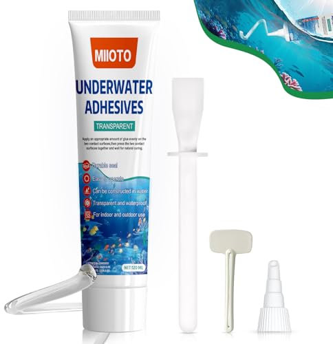 Colle Aquarium, Colle Silicone Transparente, Aquarium Sous L'eau Colle, Silicone Aquarium, Joint Silicone Transparent L'eau pour Bassin, Aquarium et Piscine 120ML