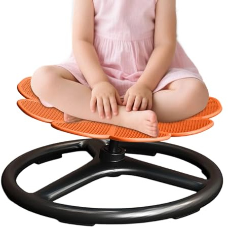 Doiyislem Silla giratoria sensorial,Divertido sensor de forma de flor antideslizante,Silla giratoria de equilibrio para niños | para cumpleaños, Navidad, hogar, interior, exterior, niños pequeños