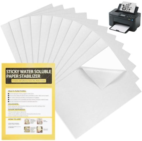 Water Soluble Embroidery Paper, A4 Embroidery Stabilizer Transfer Paper