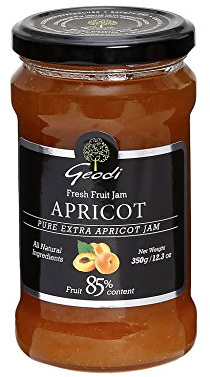 Geodi Pure Extra 85% Fruit Apricot Jam, 350 g (Pack of 2)
