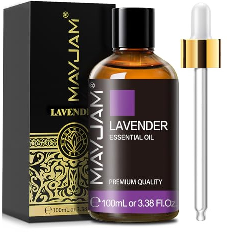 MAYJAM Lavender Essential Oils 100ML, Lavender Oil for Diffuser, Humidifier, DIY, Home, Office